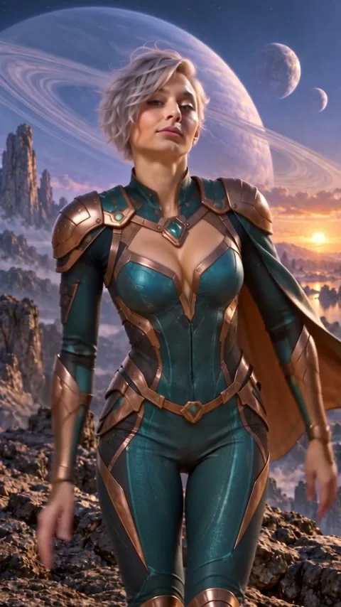 Nightwing AI original space heroine
